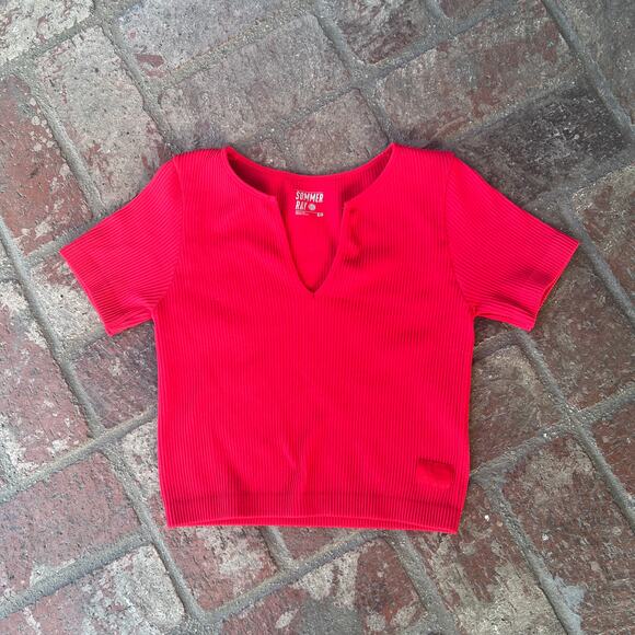 Sommer Ray Red Cropped Top Size S - Picture 1 of 3